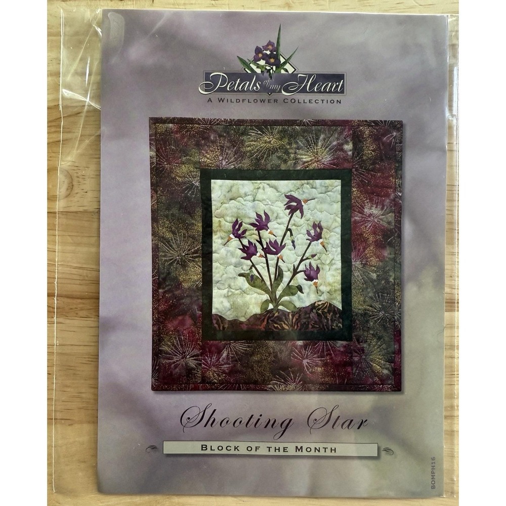 Pine Needles Art Quilts Petals Of My Heart‎ Series SHOOTING STAR Block 16